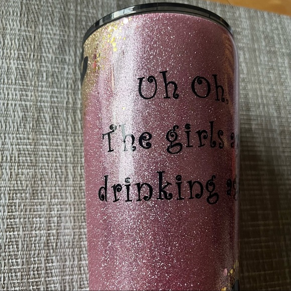 Personalized “Colleen” Pink Sparkle Leopard Epoxy Tumbler - Picture 2 of 9